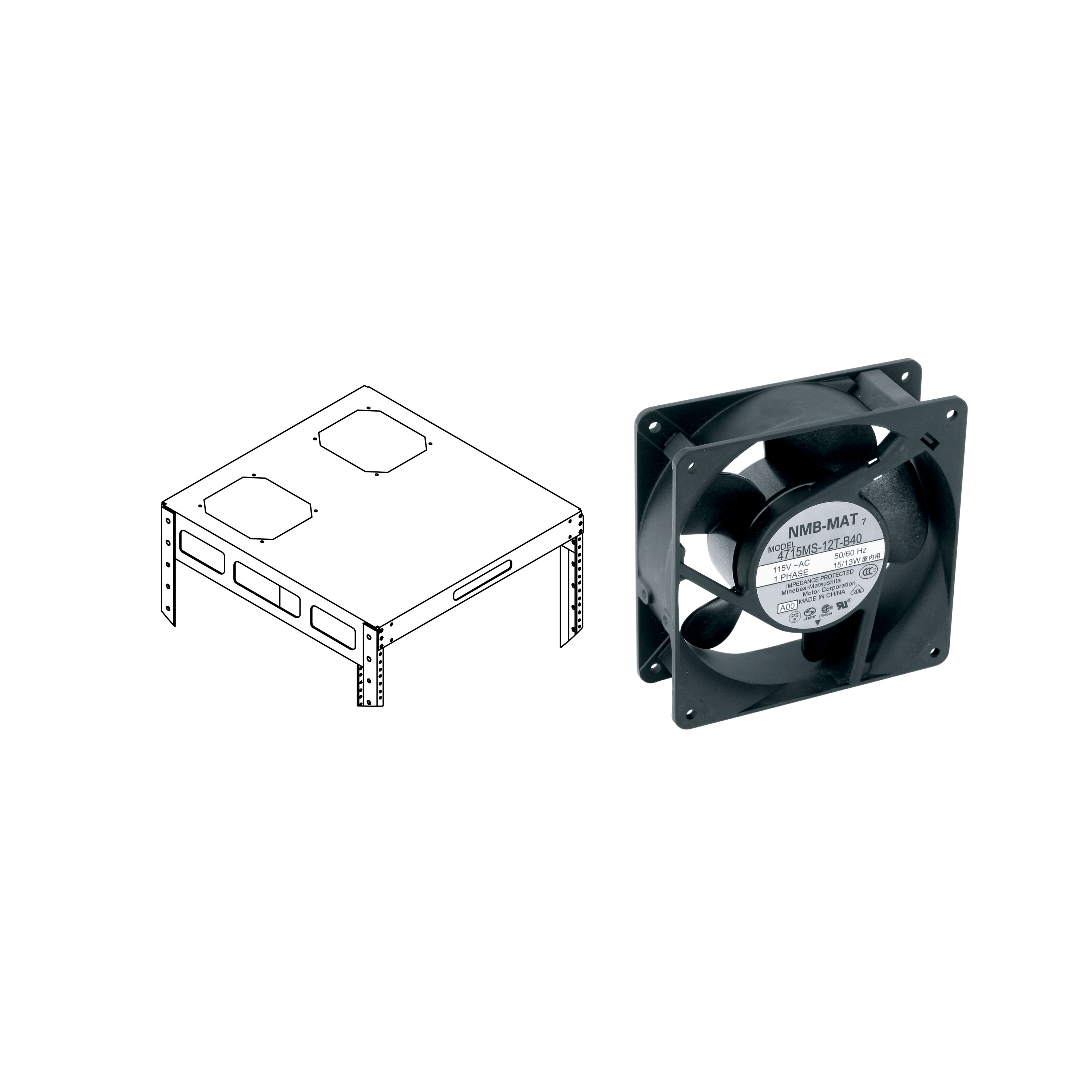Legrand AV | Middle Atlantic AXS-FAN-119 57 CFM Fan Kit for AXS